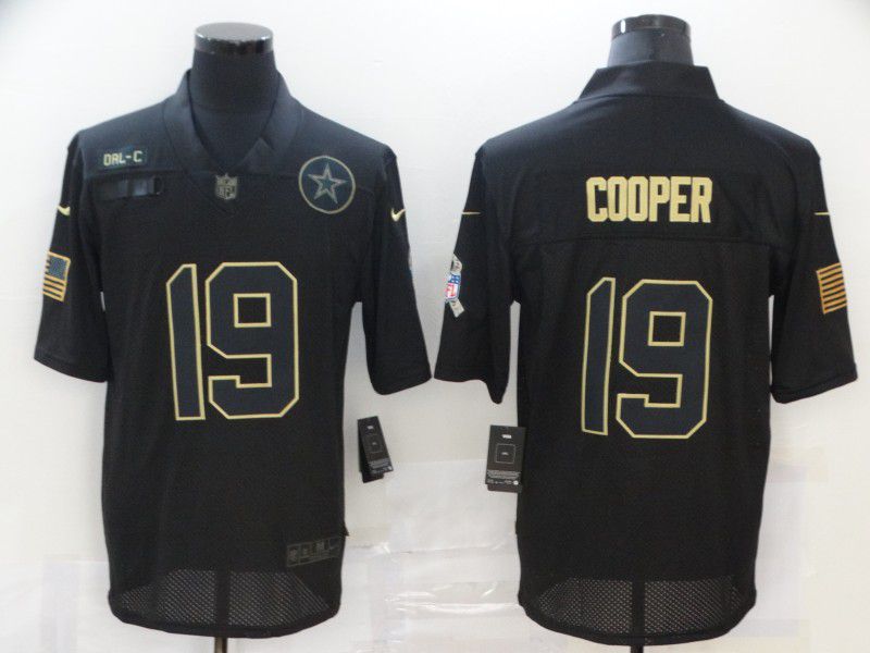 Men Dallas cowboys #19 Cooper Black gold lettering 2020 Nike NFL Jersey->philadelphia eagles->NFL Jersey
